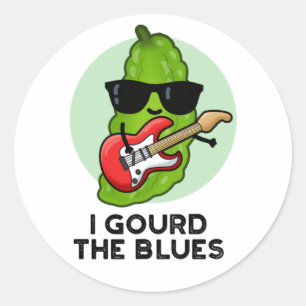 Sticker Rond J'Ai Obtenu Le Blues Drôle Veggie Pun