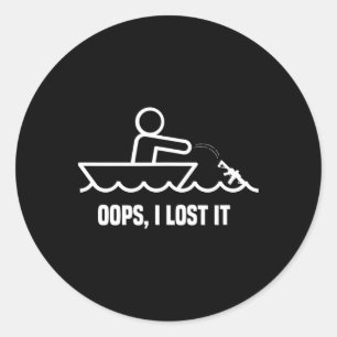Sticker Rond J'Ai Perdu Mes Armes Dans Un Sac D'Accident De Bat