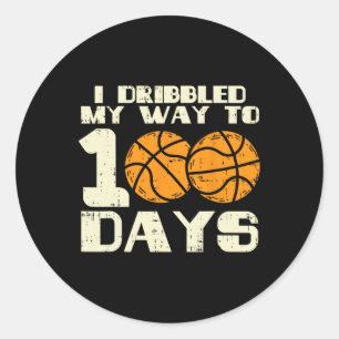 Sticker Rond J'ai piloté My Way 100 jours de basket-ball 100ème