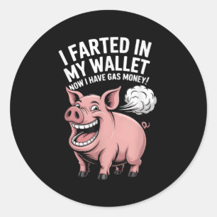 Sticker Rond J'Ai Pu Le Poster Dans Mon Portefeuille Maintenant
