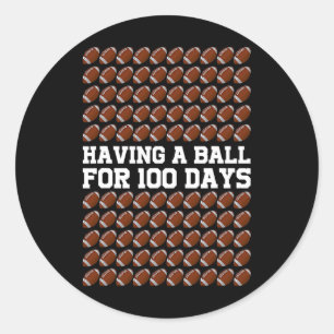 Sticker Rond J'ai relevé le défi de 100 jours de football scola