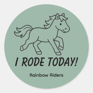 Sticker Rond J'ai roulé vert