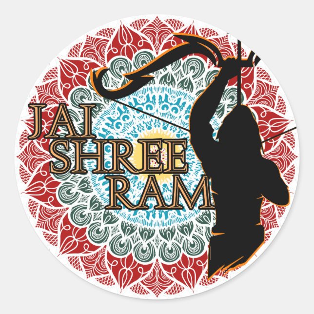 Sticker Rond Jai Shree Ram (Devant)