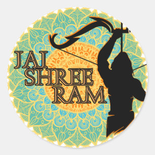 Sticker Rond Jai Shree Ram