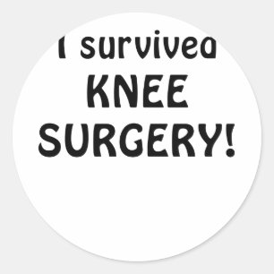 Sticker Rond J'Ai Survécu À La Chirurgie Du Genou