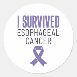 Sticker Rond J'ai survécu à l'oesophage Cancer Guerrier Surviva