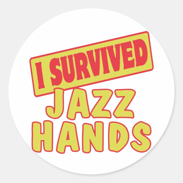 STICKER ROND J'AI SURVÉCU LES MAINS DE JAZZ (Devant)