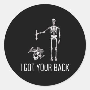 Sticker Rond J'Ai Ton Ck Drôle Amateur D'Humour Squelette