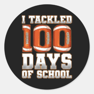 Sticker Rond J'Ai Traité 100 Jours De Football Scolaire