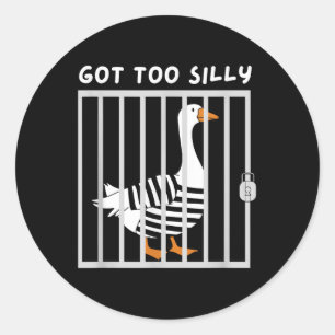 Sticker Rond J'Ai Trop Mème D'Humour D'Oie Drôle