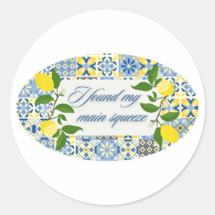 Sticker Rond J'ai trouvé mon coup de cœur   Mariage côtier au c
