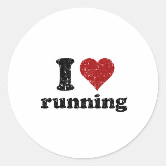 Sticker Rond J'ai un coeur qui court
