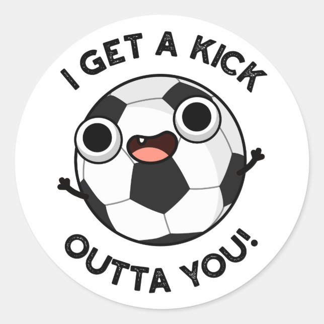 Sticker Rond J'Ai Un Fick Outta Tu Drôle Pun De Football (Devant)