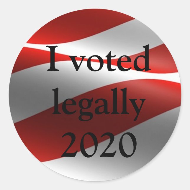 Sticker Rond J'ai voté légalement 2020 (Devant)