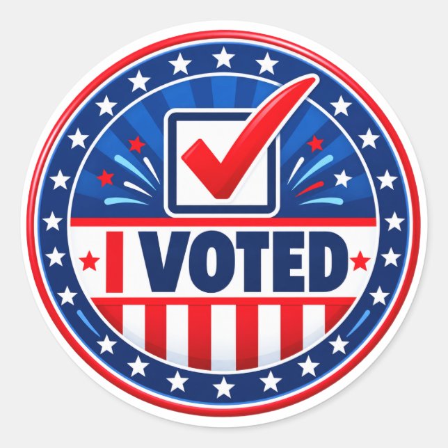 Sticker Rond J'ai voté pour! (Devant)
