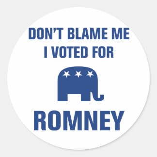 Sticker Rond J'Ai Voté Pour Romney