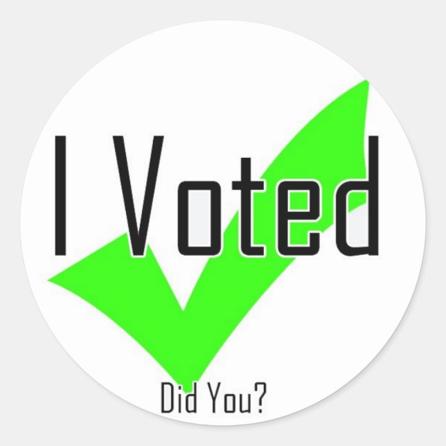 Sticker Rond J'Ai Voté. Vous L'Avez Fait ? (Devant)