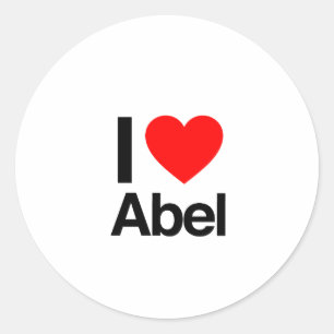 Sticker Rond j'aime abel