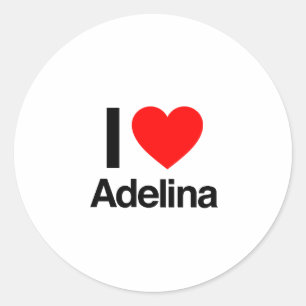 Sticker Rond j'aime adelina