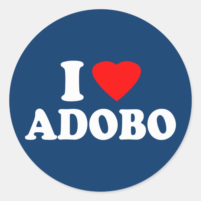 Sticker Rond J'aime Adobo (Devant)