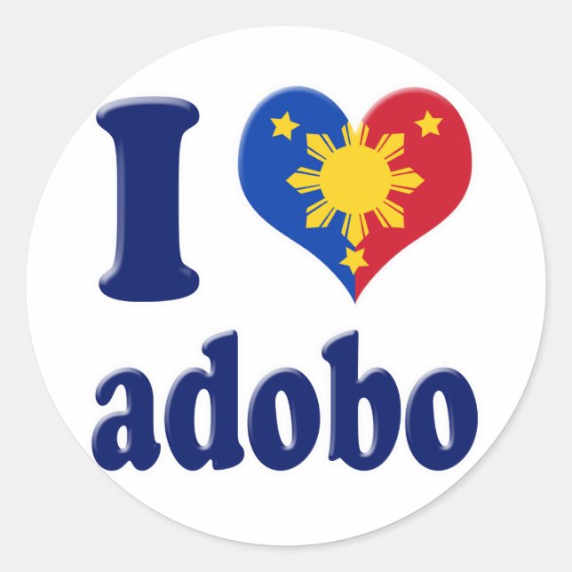 Sticker Rond J'Aime Adobong Pinoy (Devant)