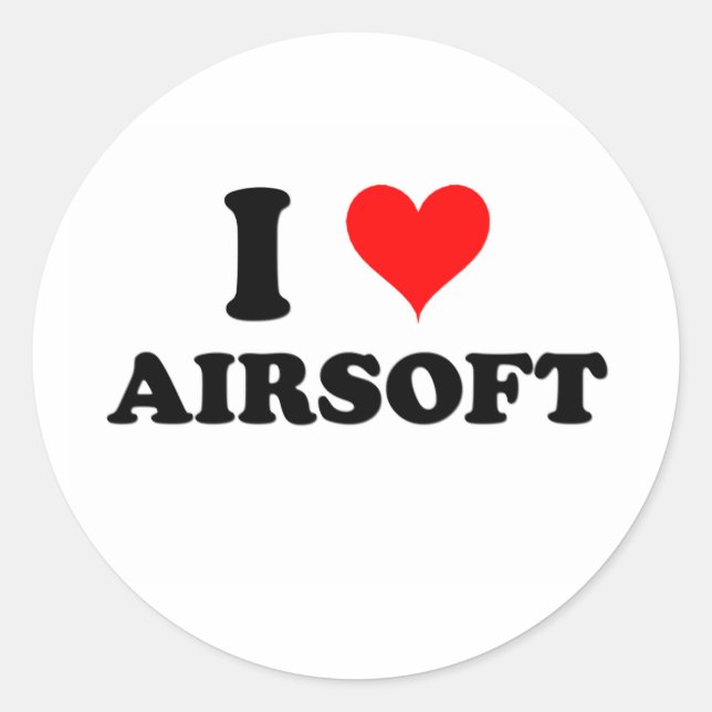 Sticker Rond J'aime Airsoft (Devant)