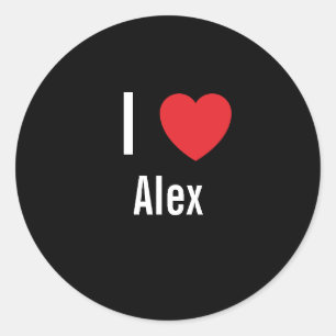 Sticker Rond J'aime Alex