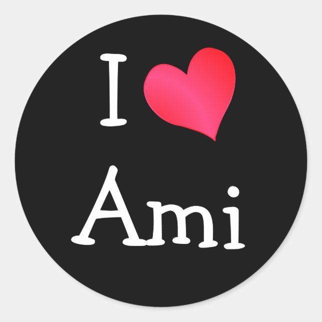 Sticker Rond J'aime Ami (Devant)