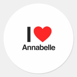 Sticker Rond j'aime annabelle
