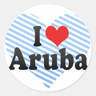 Sticker Rond J'aime Aruba