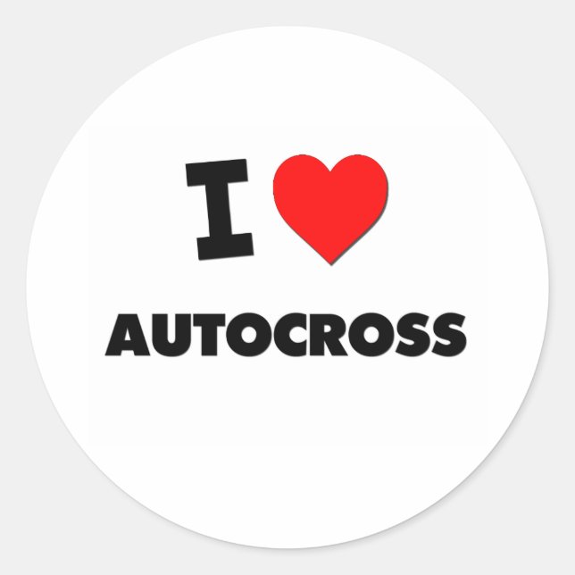 Sticker Rond J'aime Autocross (Devant)