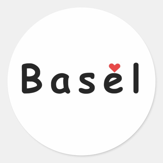 Sticker Rond J'aime Bâle (Devant)
