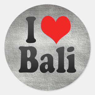 Sticker Rond J'Aime Bali, Inde. Mera Pyar Bali, Inde