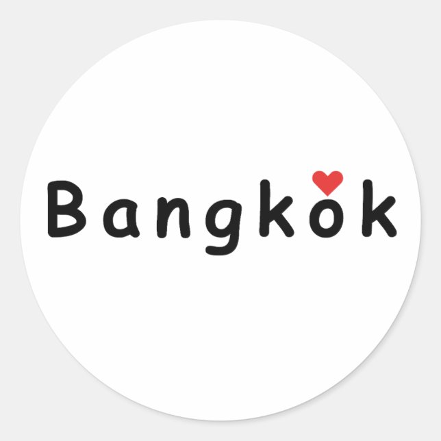 Sticker Rond J'aime Bangkok (Devant)