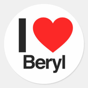 Sticker Rond j'aime beryl