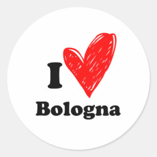 Sticker Rond J'aime Bologne