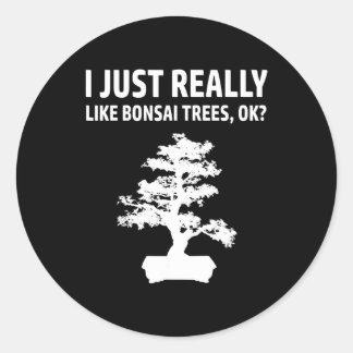 Sticker Rond J'Aime Bonsai Trees T Anime Culture Japonaise Zen