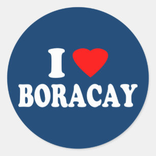 Sticker Rond J'aime Boracay