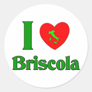 Sticker Rond J'aime Briscola