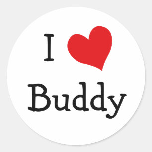 Sticker Rond J'Aime Buddy