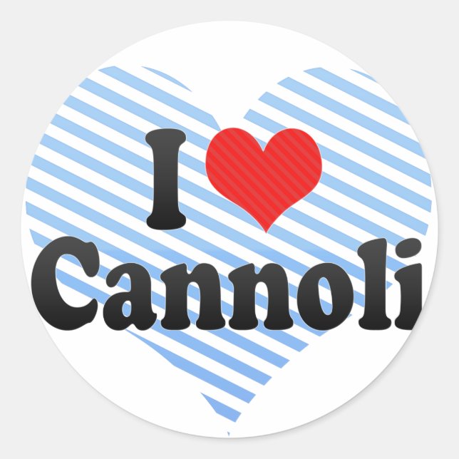 Sticker Rond J'aime Cannoli (Devant)