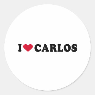 STICKER ROND J'AIME CARLOS