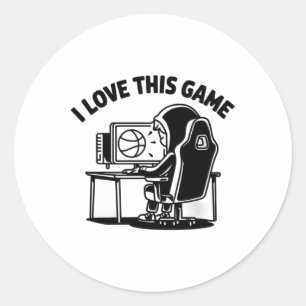 Sticker Rond J'Aime Ce Jeu