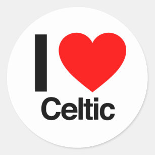 Sticker Rond j'aime celtique