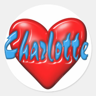 Sticker Rond J'aime Charlotte