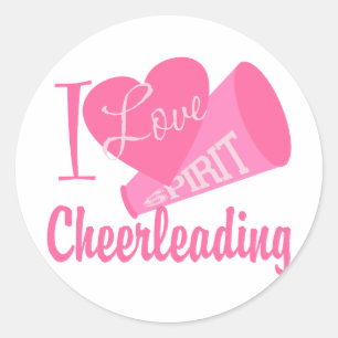 Sticker Rond J'aime Cheerleading