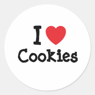 Sticker Rond J'aime Coeurs Cookies T-Shirt
