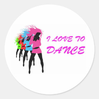 Sticker Rond J'Aime Danser