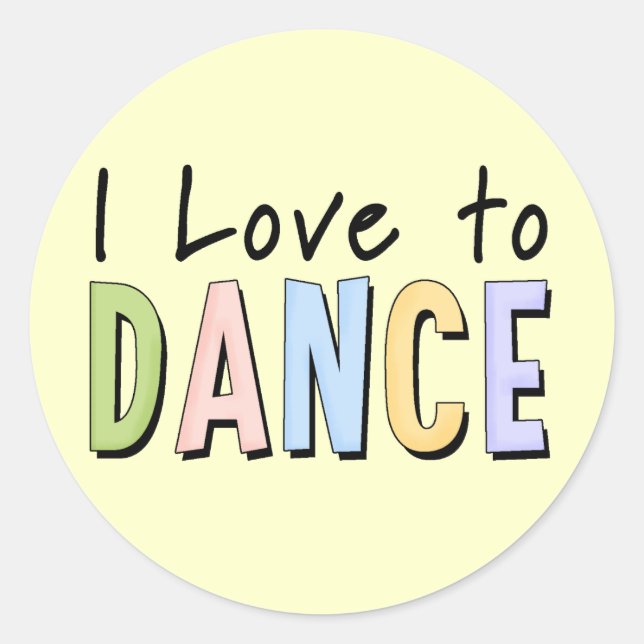 Sticker Rond J'Aime Danser (Devant)