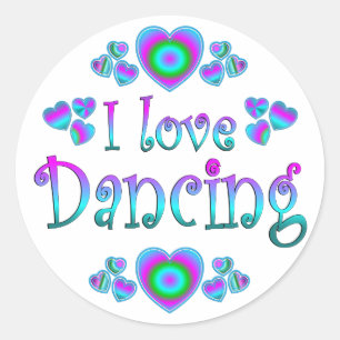Sticker Rond J'Aime Danser